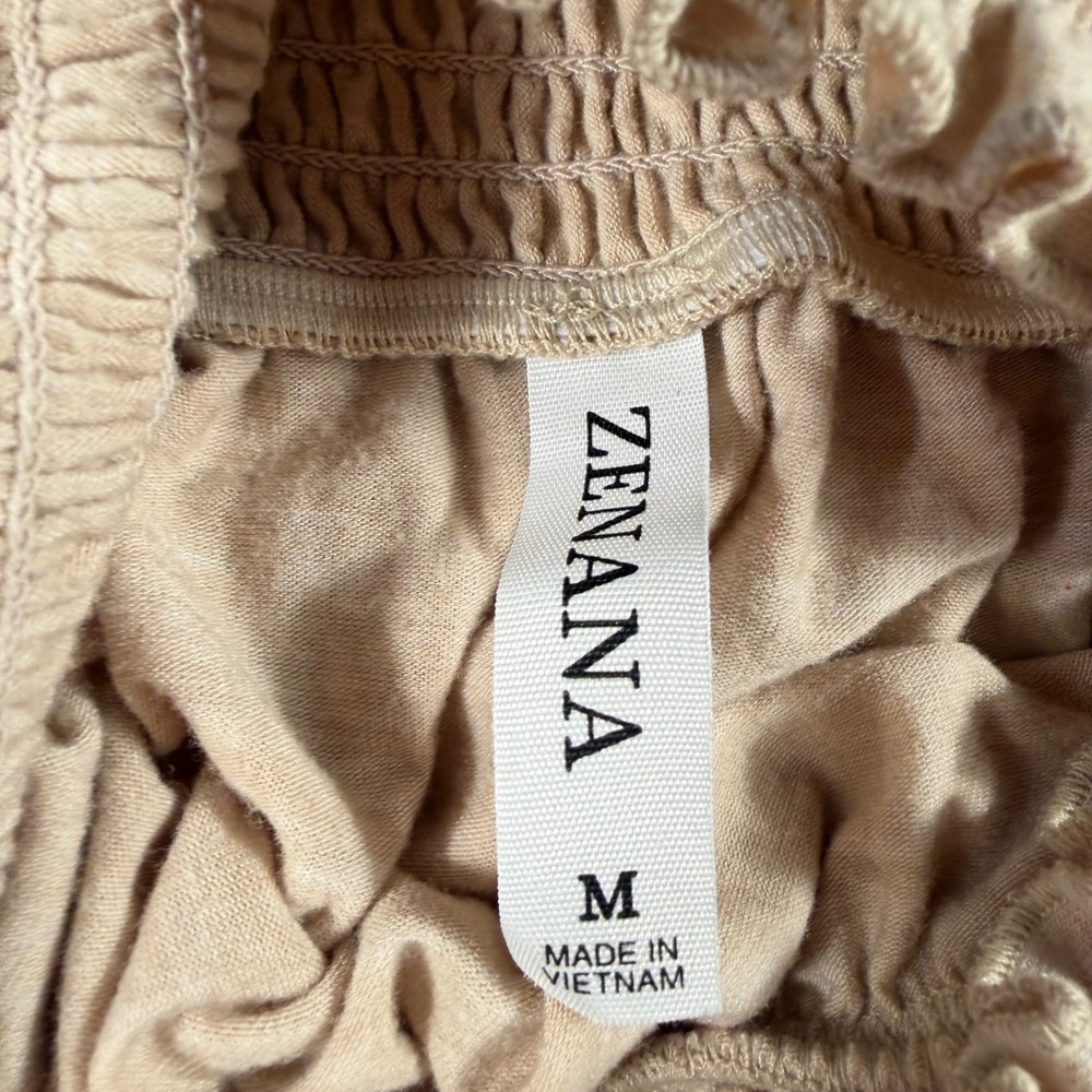 Zenana Womens Smocked Waist Maxi Skirt Bundle Mocha Oatmeal Size M - Picture 8 of 9